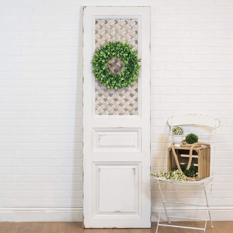 Lvydec 15" Boxwood Wreath - Artificial Green Leaves Wreath for Front Door, Wall, Window & Party Decor - Image 4